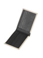 Ivory Essence Leather Bifold Wallet – Elegant Slim Card & Cash Holder (Handmade)