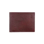 Crimson Croco Leather Bifold Wallet – Exotic Textured Card & Cash Holder (Handmade)