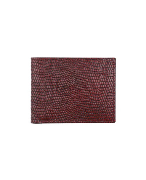 Crimson Croco Leather Bifold Wallet – Exotic Textured Card & Cash Holder (Handmade) Crimson Croco Leather Bifold Wallet – Exotic Textured Card & Cash Holder (Handmade)