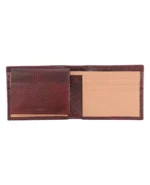 Crimson Croco Leather Bifold Wallet – Exotic Textured Card & Cash Holder (Handmade)